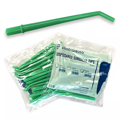 Green Surgical Aspirator Tips Large Size 1/4  Dental Suction Tip (Choose Qty) • $5.99