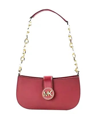 MICHAEL KORS Carmen Saffiano Leather Small Pouchette Clutch Shoulder Bag • $52.98