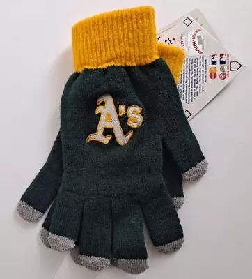 Oakland A's Stretch Knit Gloves With Texting Tips MLB Oakland Athletics • $9.99