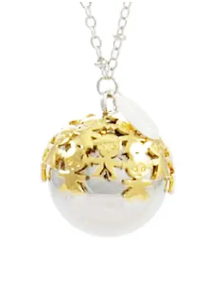 Necklace Women's Jingle Bell Mexican Bola Steel Kids Yellow Gold • $52.76