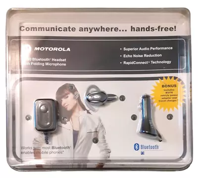 Motorola H700 Wireless Bluetooth Microphone Echo Noise Reductn Headset Home/Car • $64.99