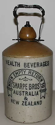 Antique Sharpe Bros Demijohn Jug Health Beveridges  • $300