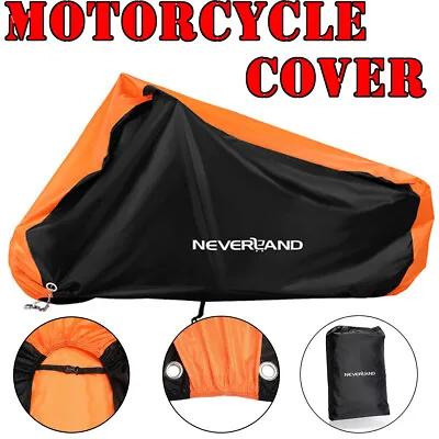 XXXL Motorbike Motorcycle Cover Waterproof For Winter Outside Storage Snow Rain • $26.98