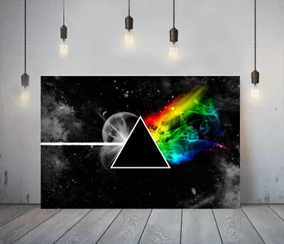 Music Floyd -deep Framed Canvas Wall Art Picture Paper Print- Pink • £21.99