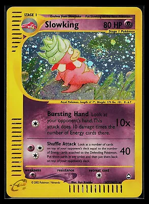 Pokemon Card - Slowking Aquapolis H22/H32 Holo Rare SWIRL • $125