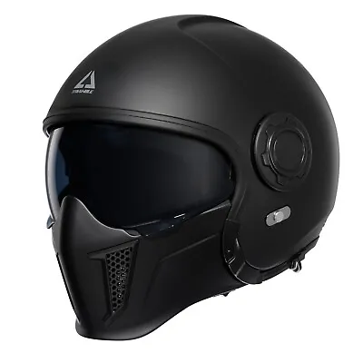 TRIANGLE Open Face  3/4 Motorcycle Helmet Dual Visor Full Face Helmet Vintage • $97.99