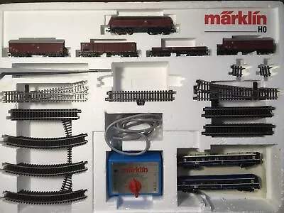 Marklin Ho Train Model Set Wagon Track Locomotive Light Crossing Curve Straight • $214.34