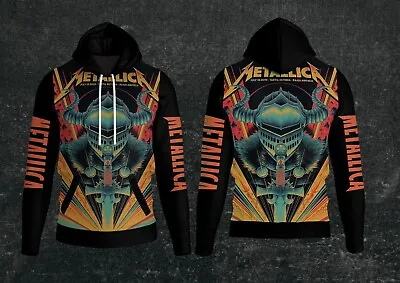 Metallica Rock Band Hooded Pullover All Over Hoodie Light Weight Dye Sublimated • $25.99