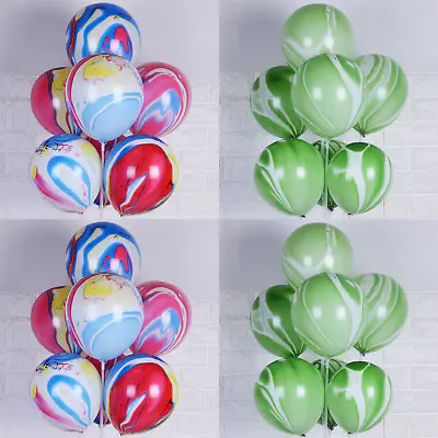 Marble Balloons Baby Shower Party Balloons Agate Birthday Party Confetti Baloons • £4.29