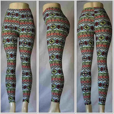 Fashion Multi Pattern Leggings Skinny Stretch Women  Stretch Pants Sexy Slim • $9.99