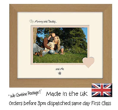 Mummy & Daddy And Me Photo Frame 6x4 Double Mounted 752F Quality Gift • £15.99