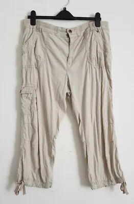 £10.90 • Buy Roz Ali Size 14 Beige Holiday Bermuda Shorts Pants Pockets Safari Style Stretch 