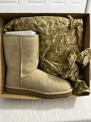 UGG Women's Classic Short Sheepskin Boots #5825 Sand Color  Size 8~ New In Box • $99.99