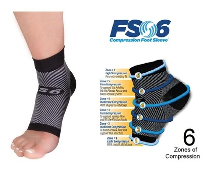 FS6 Compression Foot Sleeve Sock - Plantar Fasciitis (Pair) • $48