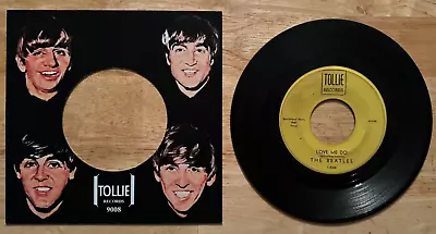 45 7  Sp The Beatles Love Me Do Tollie 9008 Thin Frame #2 • $22.99