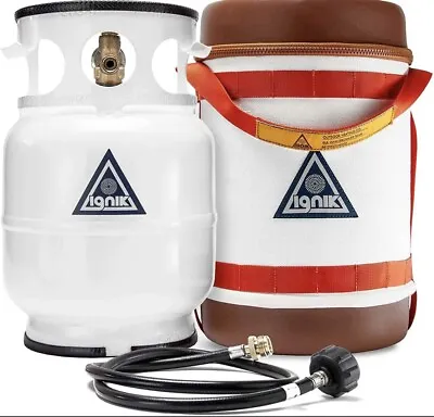 Refillable Gas Growler Deluxe 5-Pound Propane Tank With Carry Case And Adapter H • $175.10