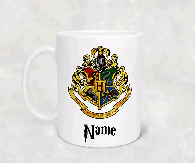 Personalised Harry Potter Hogwarts Crest Ceramic Mug 11oz • $13.95