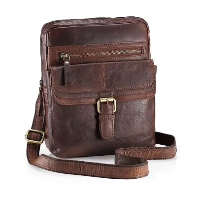 Ashwood 100% Leather Vintage Flight Shoulder Bag - Brandy G-33 - Brand New • £55