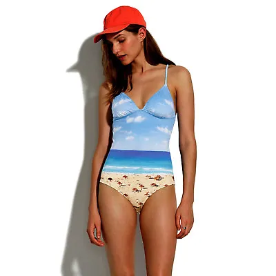 J Crew Madewell Bathing Suit Swimwear A6921 One Piece Tropical Beach 0 2 4 6 Nwt • $24.99
