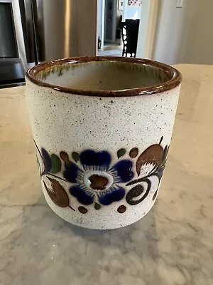 Vintage Tonala Mexican Handpainted Art Pottery Stoneware Coffee Mug Floral • $9.99