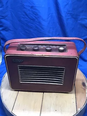 HACKER HERALD.MW & LW MODEL 1970s VINTAGE RETRO RADIO In RED  UNTESTED/SPARES • £16