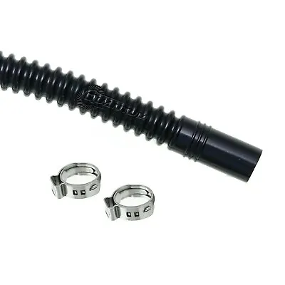 QFS 9mm ID/220mm Black Corrugated PTFE Fuel Pump Hose E85/Gas +Clamps Walbro 450 • $9.98