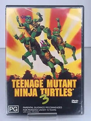 Teenage Mutant Ninja Turtles 3 - Turtles In Time DVD Corey Feldman Elias Koteas • $16