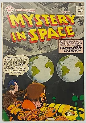 MYSTERY IN SPACE #35 12/56-1/57  Two Earths  Cover! Cover/Story Art By Gil Kane • $38