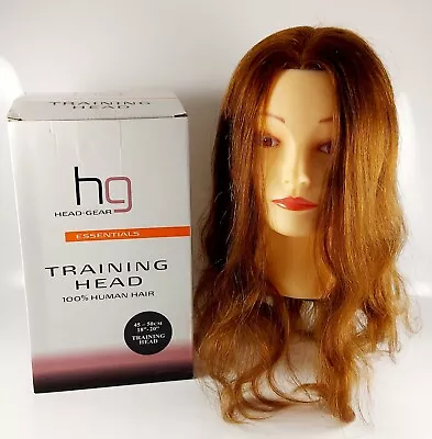 Hairdressing Training Head Head Gear 100% Human Hair • £23.99