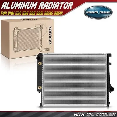 Radiator W/ Oil Cooler For BMW E30 E36 325 325i 325is 325iX 1988-1991 2.5L Auto • $90.99