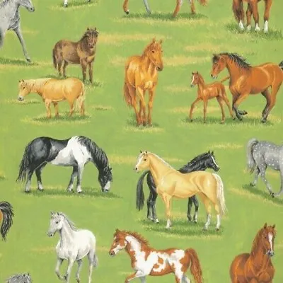 100% Cotton Fabric Nutex Farm Animals In The Country Sheep Pig Horse Tractor Cow • £1.99