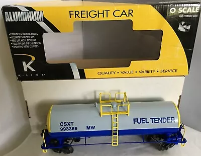 K-Line K6332-1431 O Scale CSX Fuel Tender Tank 993369 Extruded Aluminum In Box • $89.99