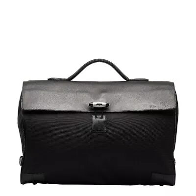 Men's Montblanc Briefcase Black Nylon Leather  • $298.62