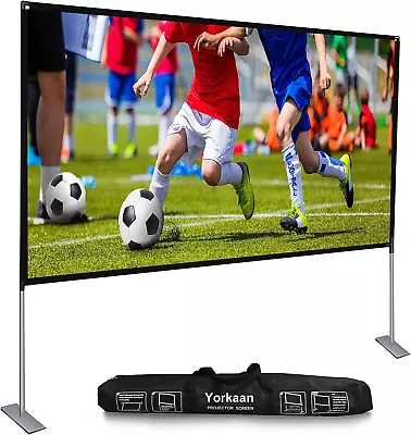 $131.64 • Buy Projector Screen With Stand 120 Inch 16:9, 4K HD Portable Projections Movies Scr