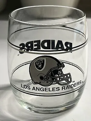 Vintage Los Angeles Raiders Drinking Glass-NFL Licensed-Round Bottom • $20
