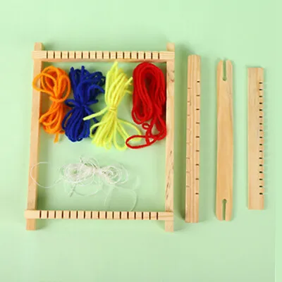 Beginner Machine Hand Knitted For Kids Wooden Frame DIY Gift Weaving Loom Kit • £7.28