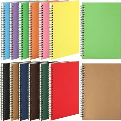 A4 Eco-Friendly Handmade Notebook Soft Cover Plain Wire-Bound100GSM  5 Packs • £14.99