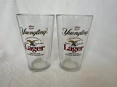 2 Yuengling Beer America's Oldest Brewery Eagle Pint Beer Glasses Exc. Cond • $19.95