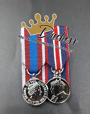 Queen's Platinum Jubilee And King's Coronation Court Mounted Miniature Set • £27.50