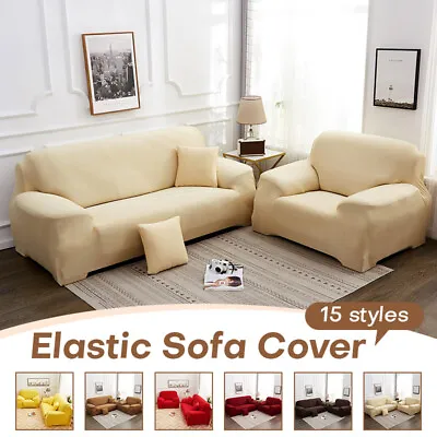 1/2/3/4 Seater Elastic Sofa Cover Universal All-inclusive Slipcover Couch Cover • $51.19