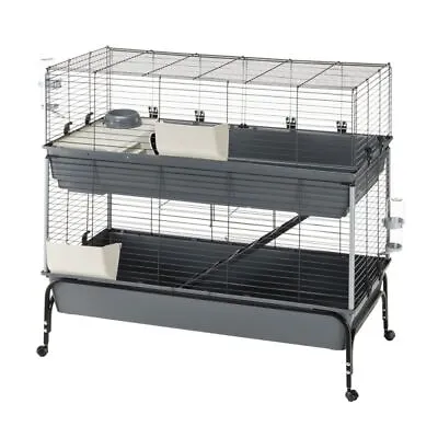 £166.99 • Buy Small Pet Cage 2 Storey Play Includes Food Bowls Drinking Bottles Hay Racks