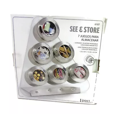 Lipper International See & Store 7 Piece Magnetic Storage Container Set #6107 • $26.95