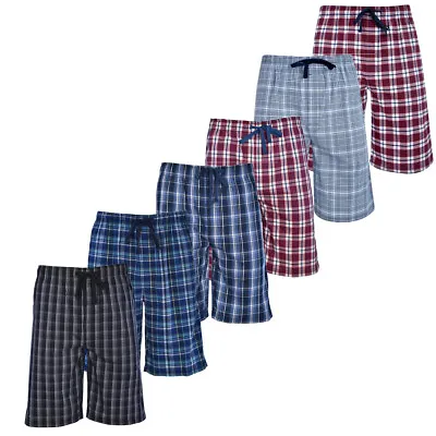 Multi-Pack: Men's Ultra Soft Plaid Lounge Pajama Sleep Wear Shorts Men Sleepwear • $23.39