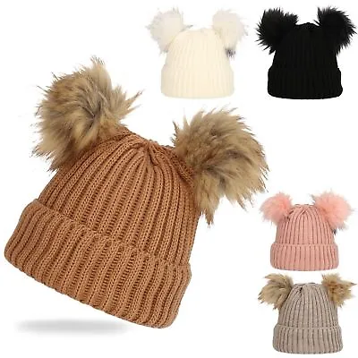 Winter Hat Soft Warm Pompom Hat Knitted Cap Men's Women's Unisex • $19.41