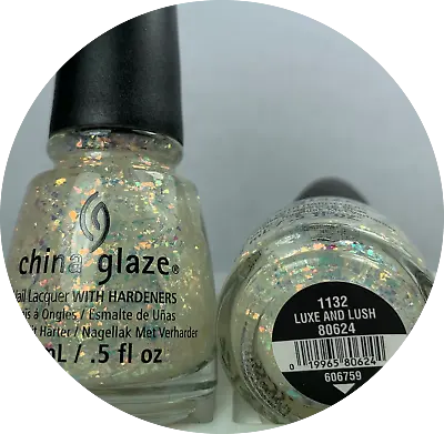 China Glaze Nail Polish * LUXE AND LUSH 1132 Iridescent Glitter Lacquer • $7.50