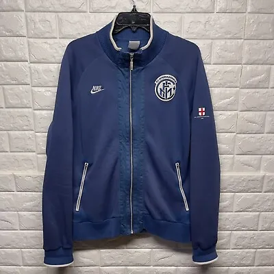 $40 • Buy Nike Inter Milan Football Soccer Club Track Top Zip Jacket Gray Tag Men Sz M GUC