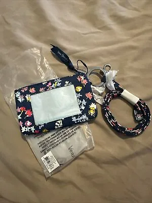 Vera Bradley - SCATTERED WILDFLOWERS - Zip ID Holder & Lanyard • $18