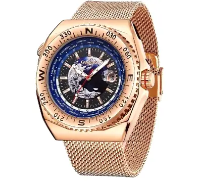 Gamages Of London Limited Edition Hand Assembled Atlas Automatic Rose Gold Watch • £38