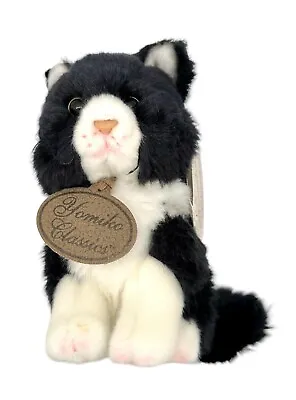 Yomiko Classics Black & White Cat Plush Kitten Very Soft Excellent With Tags • $10