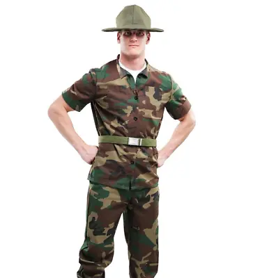 Adult Drill Sergeant Army Camo Marine Costume Costume  SIZE M (Used) • $31.99